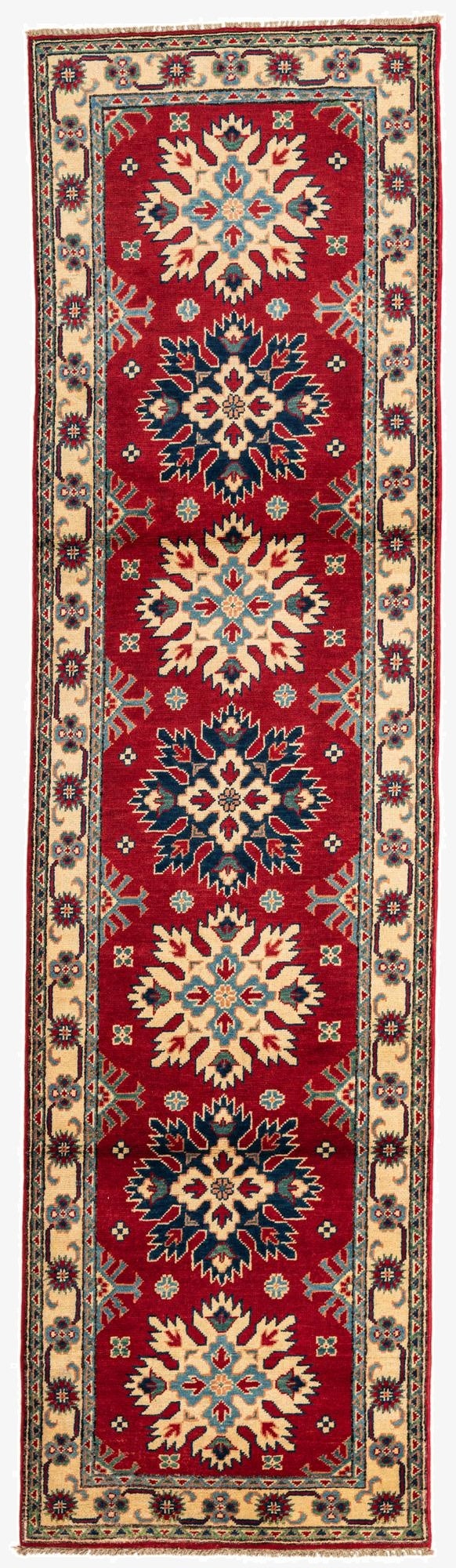  2' 8 x 9' 8  Hand Knotted Kazak Runner Rug