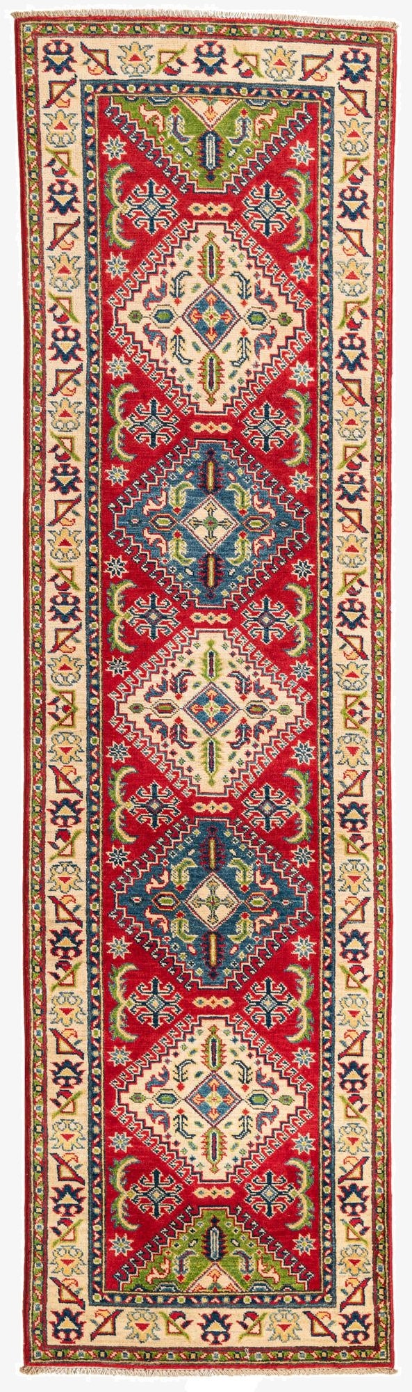  2' 8 x 9' 7  Hand Knotted Kazak Runner Rug