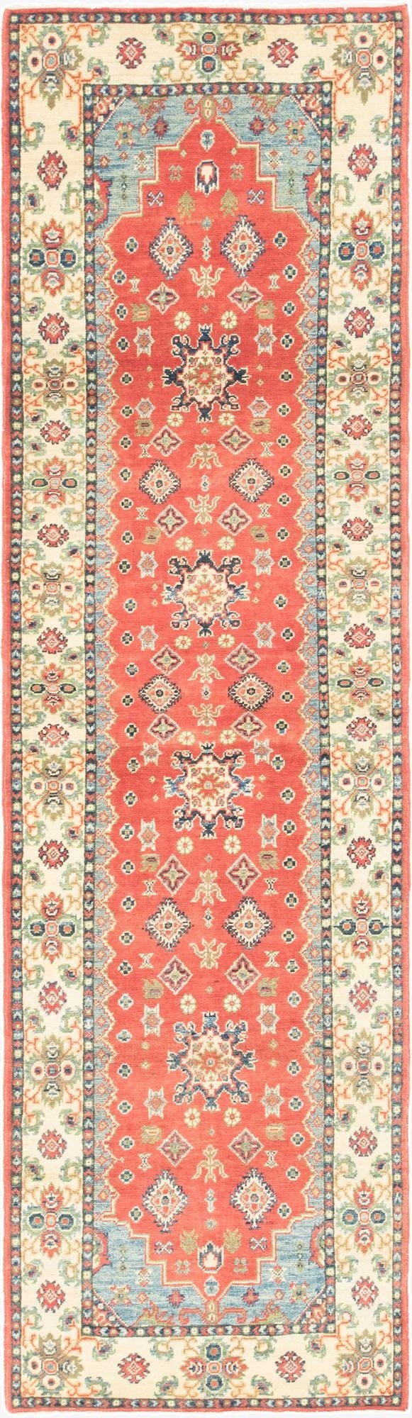  2' 8 x 9' 7  Hand Knotted Kazak Runner Rug