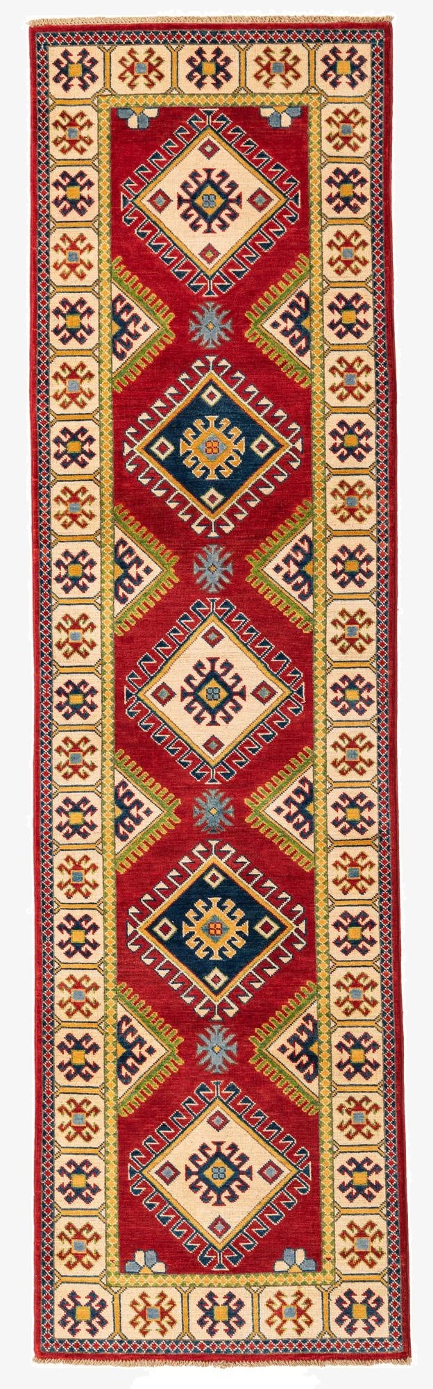  2' 8 x 9' 8  Hand Knotted Kazak Runner Rug