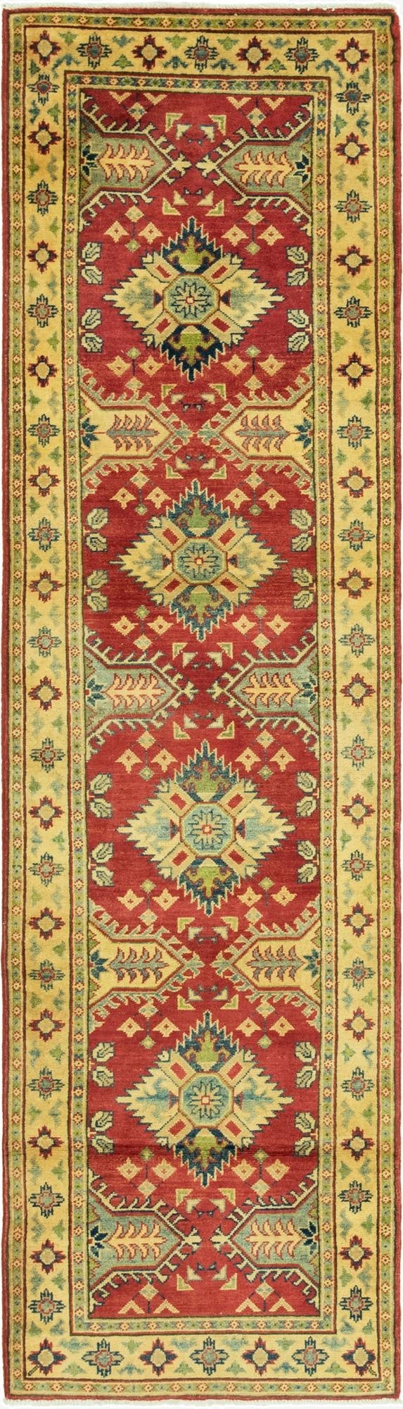  2' 9 x 10'  Hand Knotted Kazak Runner Rug