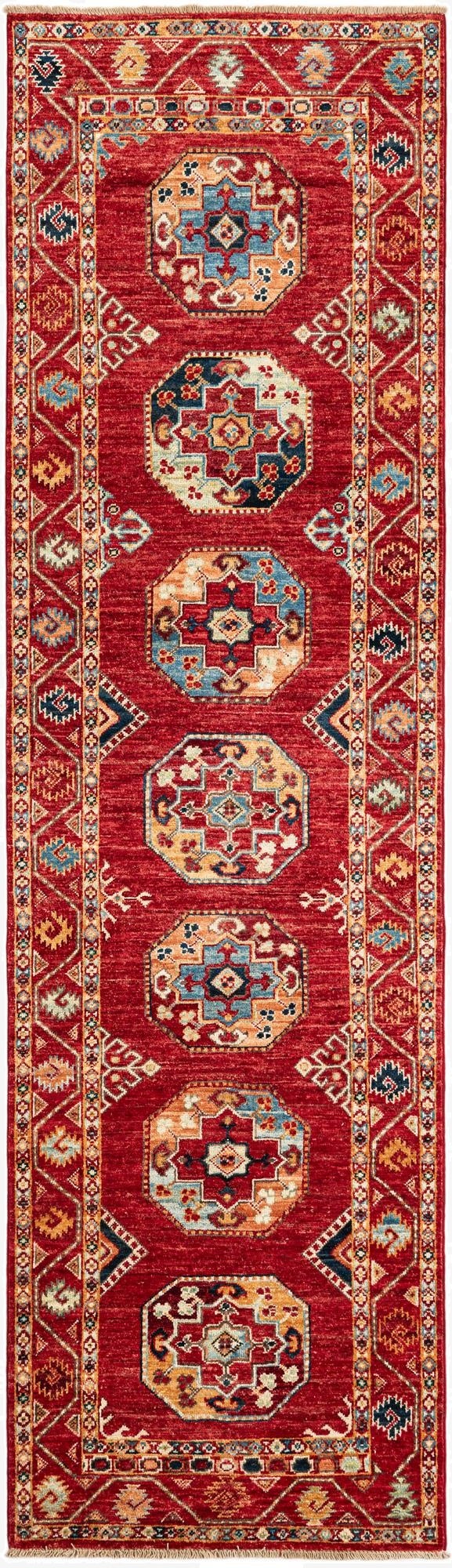  2' 7 x 9'  Hand Knotted Kazak Runner Rug