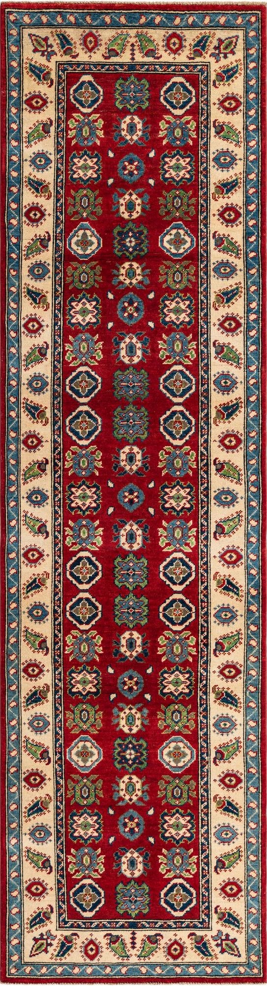  2' 9 x 9' 10  Hand Knotted Kazak Runner Rug