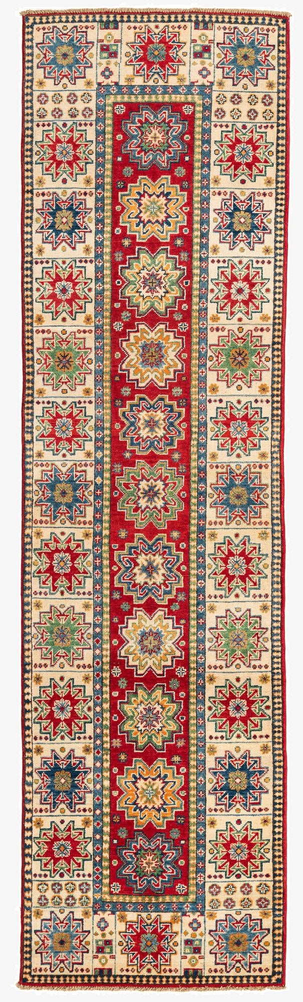  2' 9 x 10'  Hand Knotted Kazak Runner Rug