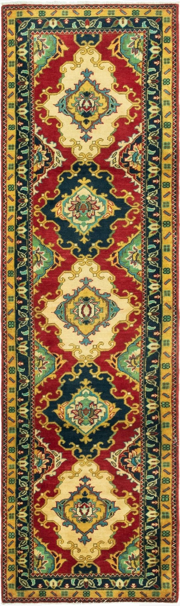  2' 8 x 9' 8  Hand Knotted Kazak Runner Rug