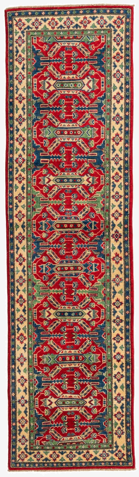  2' 8 x 9' 8  Hand Knotted Kazak Runner Rug