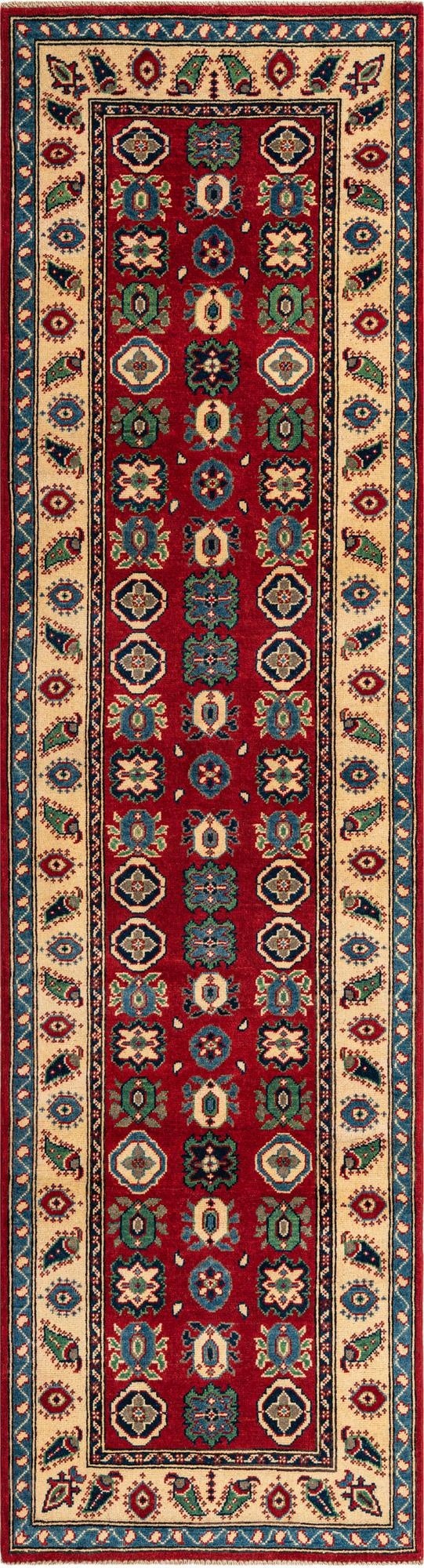  2' 8 x 9' 7  Hand Knotted Kazak Runner Rug