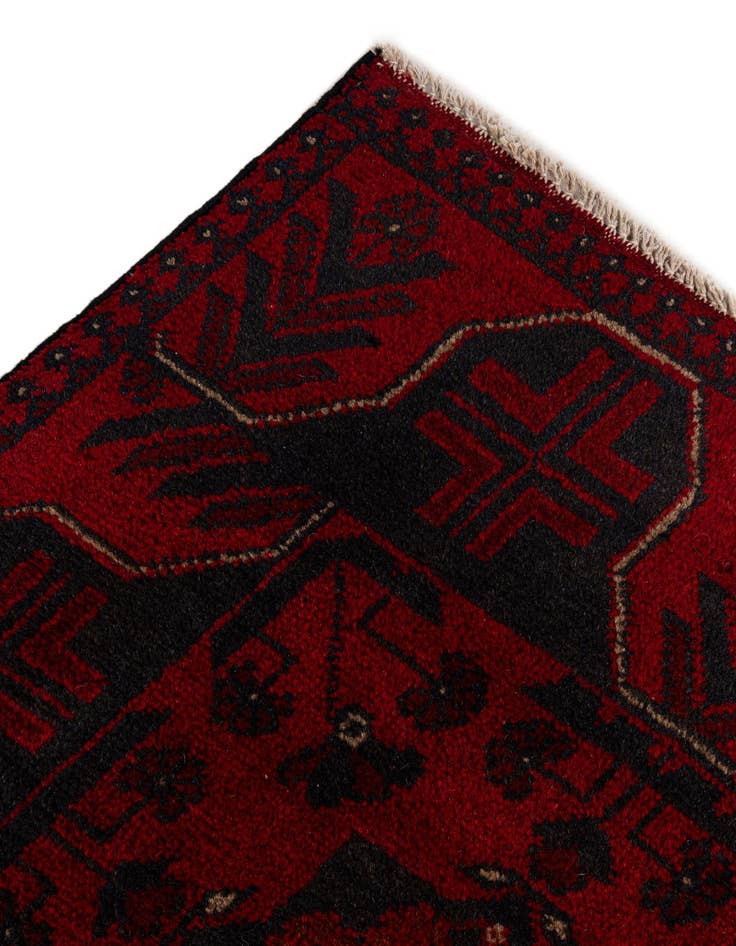 Detail image of  2' 7 x 6' 3  Hand Knotted Khal Mohammadi Wool Runner Rug