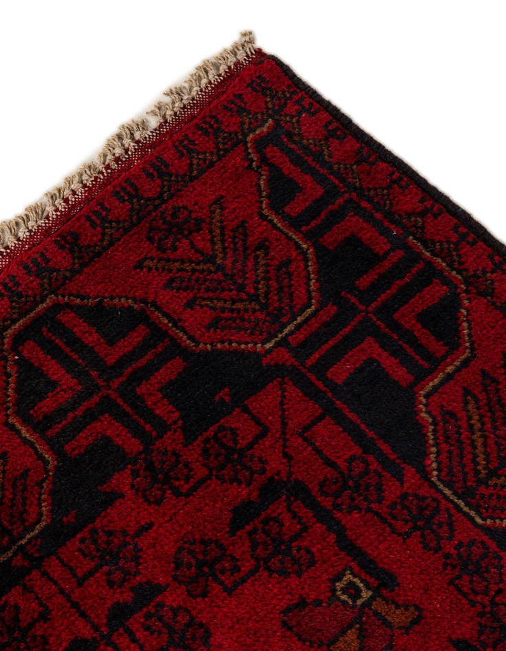 Detail image of  2' 8 x 6' 4  Hand Knotted Khal Mohammadi Wool Runner Rug