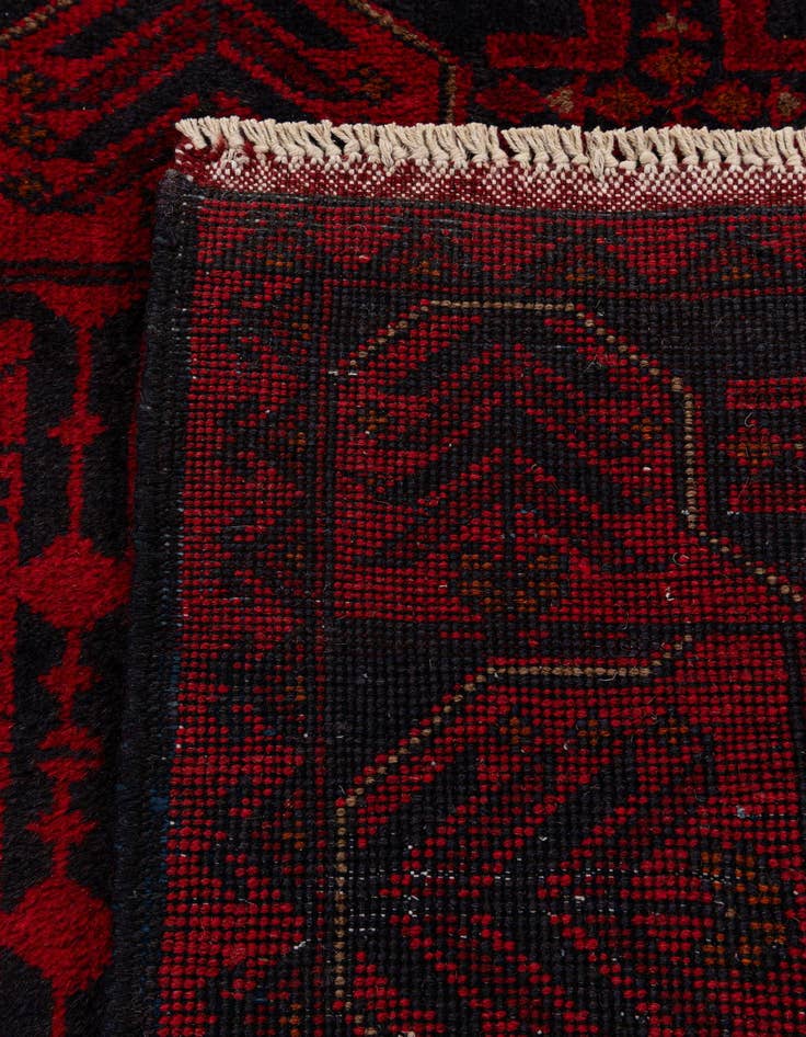 Detail image of  2' 8 x 6' 11  Hand Knotted Khal Mohammadi Wool Runner Rug