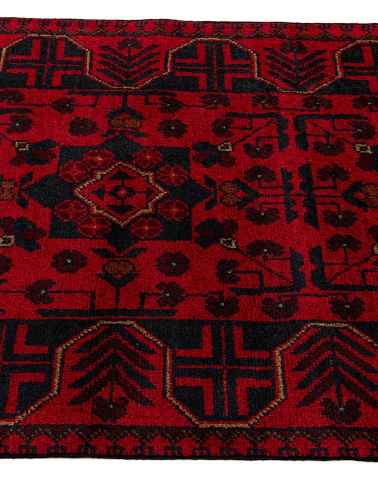 Detail image of  2' 7 x 6' 5  Hand Knotted Khal Mohammadi Wool Runner Rug
