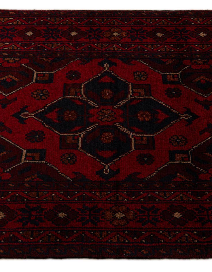 Detail image of  2' 7 x 9' 6  Hand Knotted Khal Mohammadi Wool Runner Rug