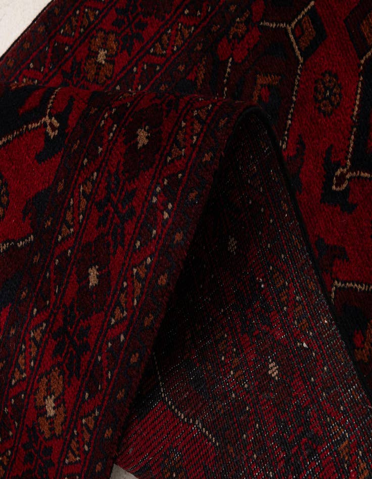 Detail image of  2' 7 x 9' 6  Hand Knotted Khal Mohammadi Wool Runner Rug