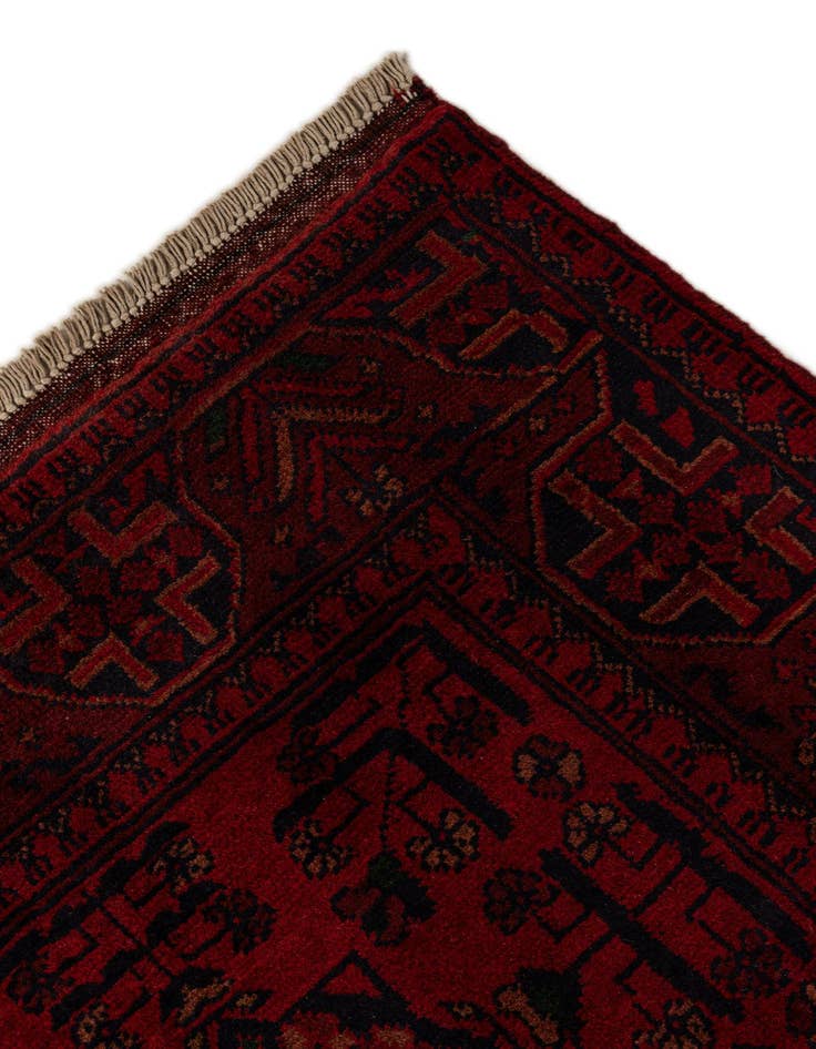 Detail image of  2' 6 x 9' 8  Hand Knotted Khal Mohammadi Wool Runner Rug
