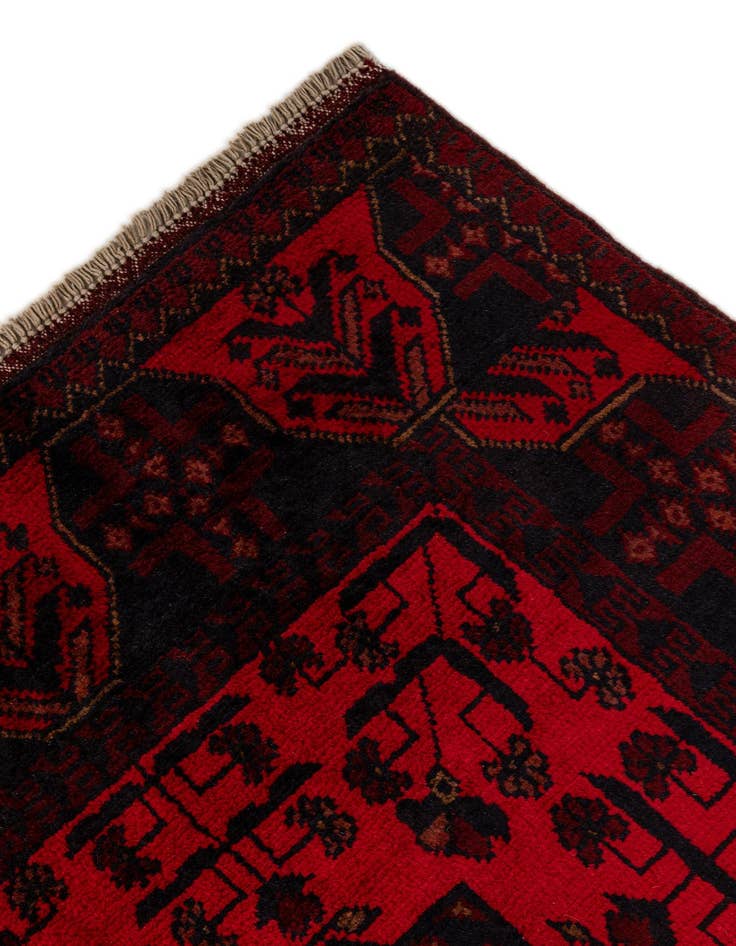 Detail image of  2' 9 x 9' 6  Hand Knotted Khal Mohammadi Wool Runner Rug