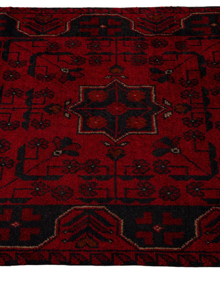 Detail image of  2' 6 x 9' 7  Hand Knotted Khal Mohammadi Wool Runner Rug