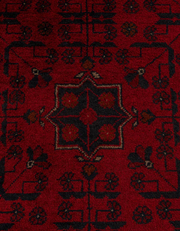 Detail image of  2' 6 x 9' 7  Hand Knotted Khal Mohammadi Wool Runner Rug