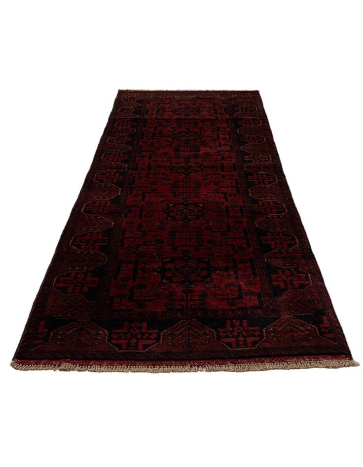 Detail image of  2' 10 x 9' 6  Hand Knotted Khal Mohammadi Wool Runner Rug