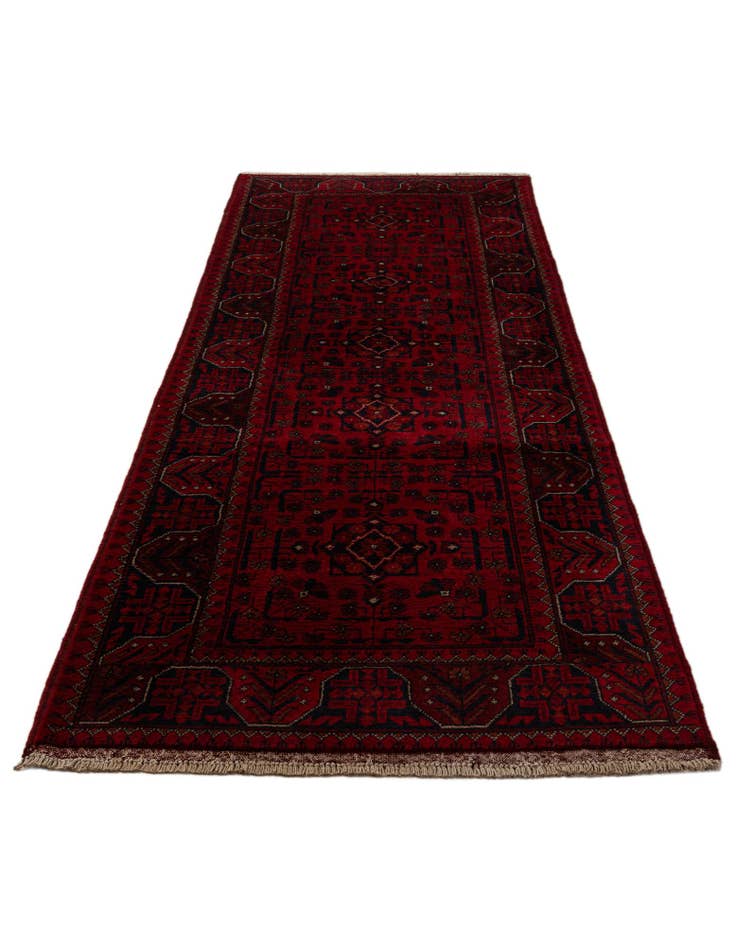 Detail image of  2' 8 x 9' 5  Hand Knotted Khal Mohammadi Wool Runner Rug