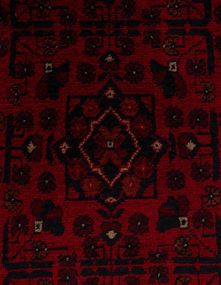 Detail image of  2' 8 x 9' 5  Hand Knotted Khal Mohammadi Wool Runner Rug
