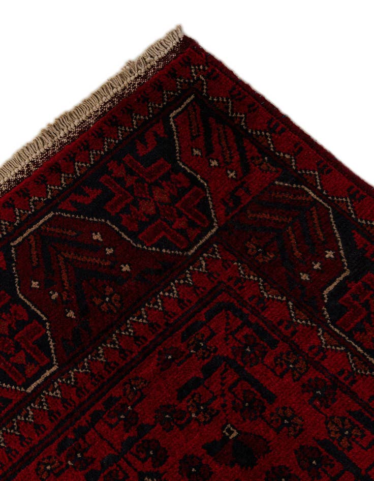 Detail image of  2' 8 x 9' 5  Hand Knotted Khal Mohammadi Wool Runner Rug