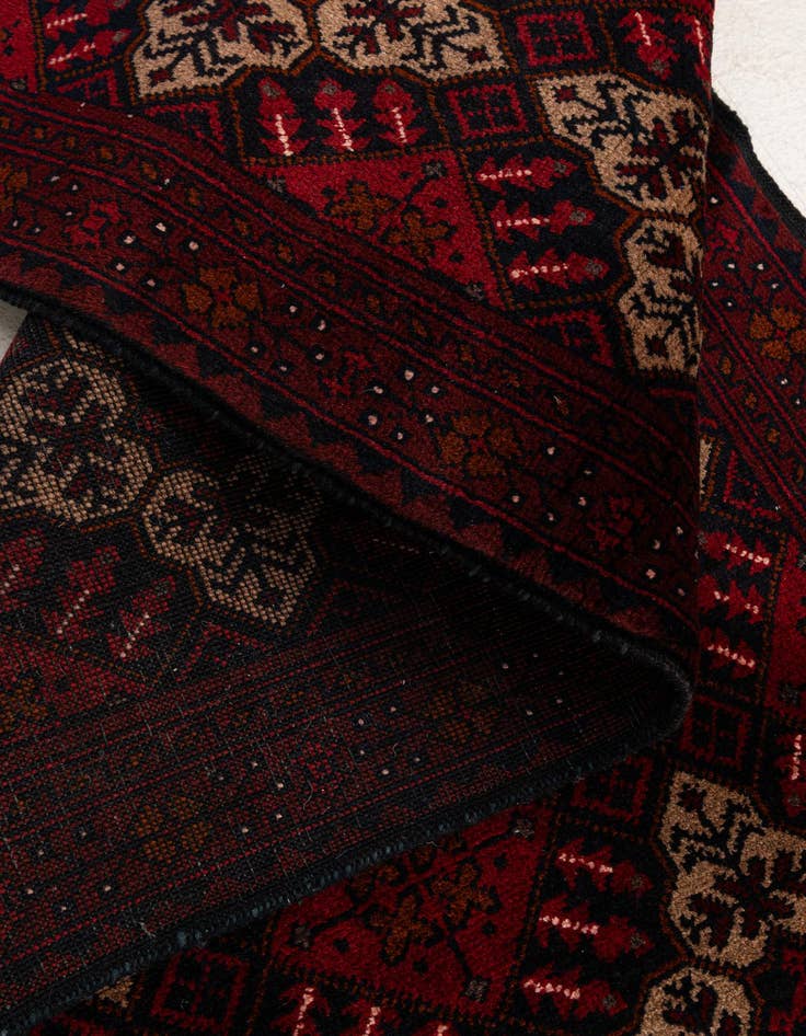 Detail image of  2' 9 x 9' 6  Hand Knotted Khal Mohammadi Wool Runner Rug