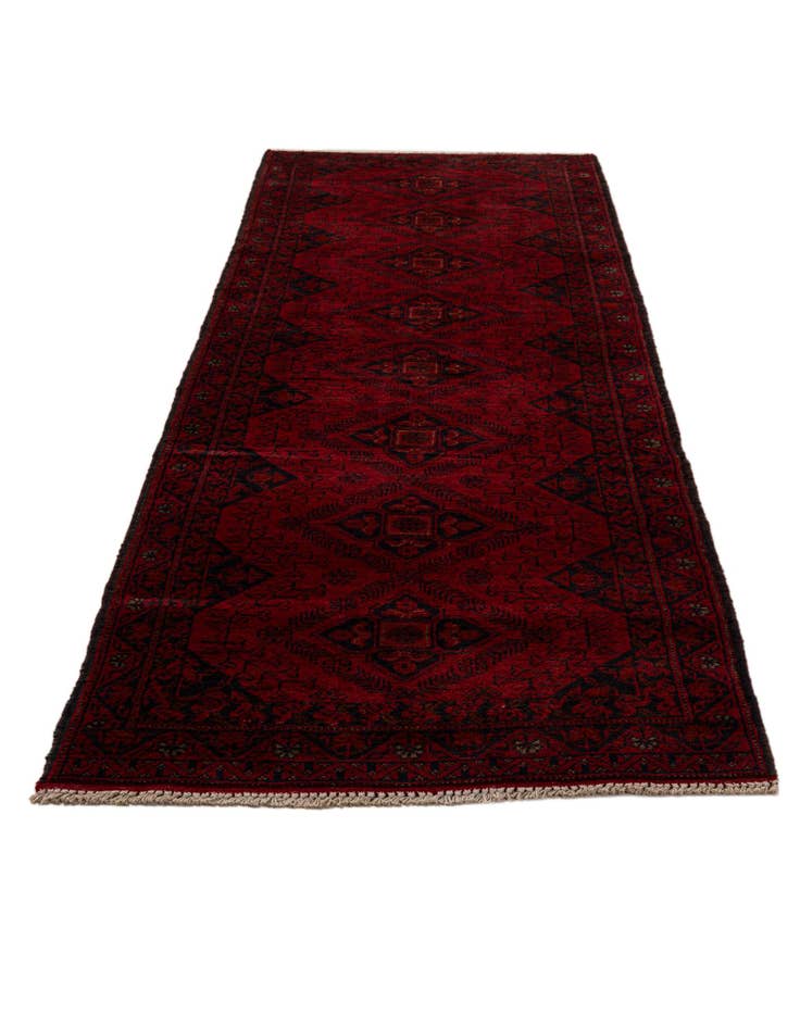 Detail image of  2' 8 x 9' 8  Hand Knotted Khal Mohammadi Wool Runner Rug