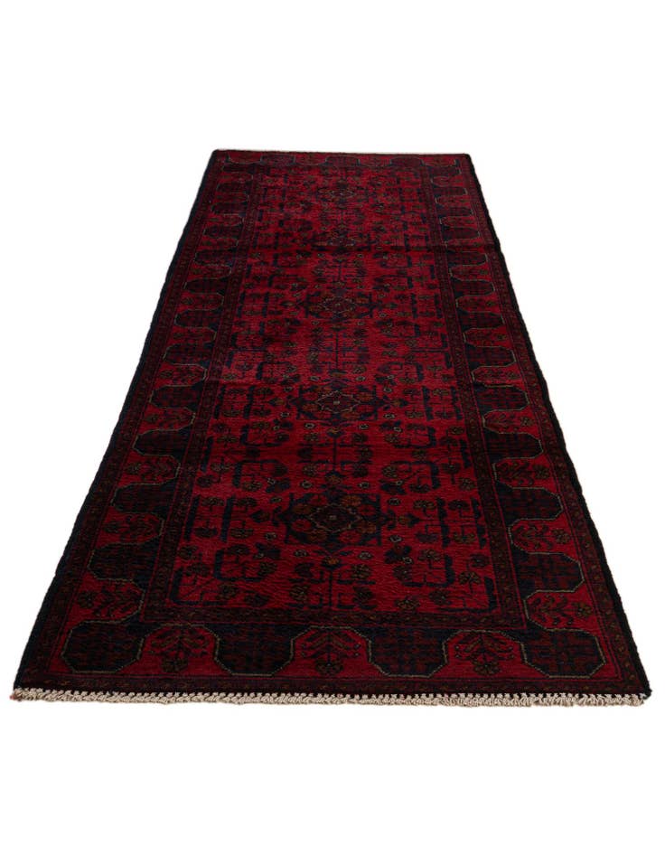 Detail image of  2' 8 x 9' 7  Hand Knotted Khal Mohammadi Wool Runner Rug