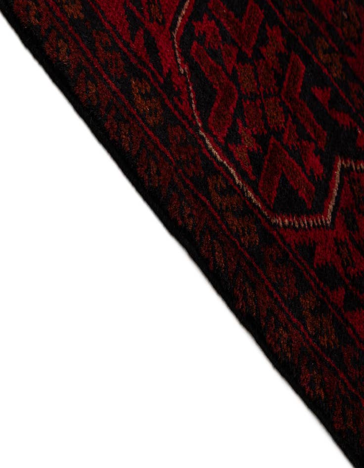 Detail image of  2' 7 x 9' 5  Hand Knotted Khal Mohammadi Wool Runner Rug