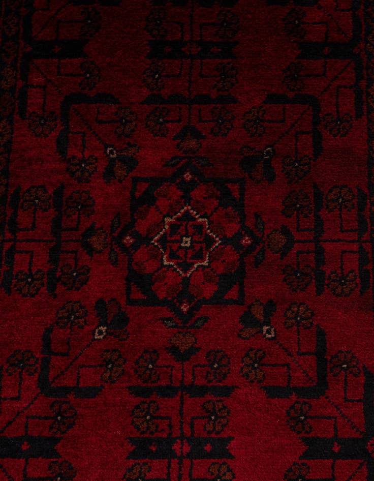 Detail image of  2' 7 x 9' 5  Hand Knotted Khal Mohammadi Wool Runner Rug
