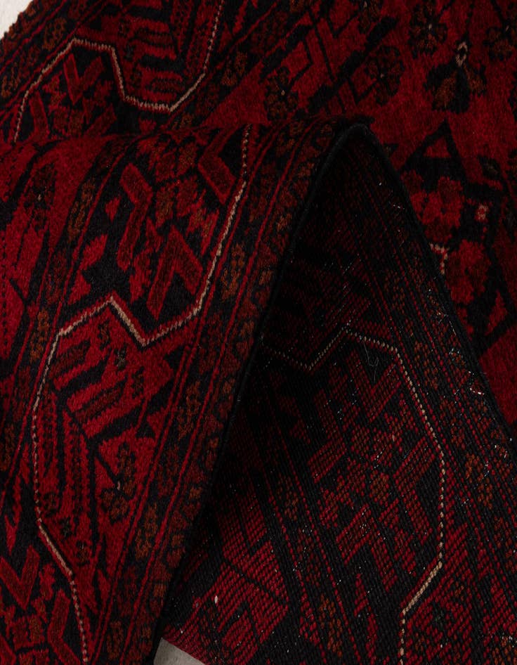 Detail image of  2' 7 x 9' 5  Hand Knotted Khal Mohammadi Wool Runner Rug