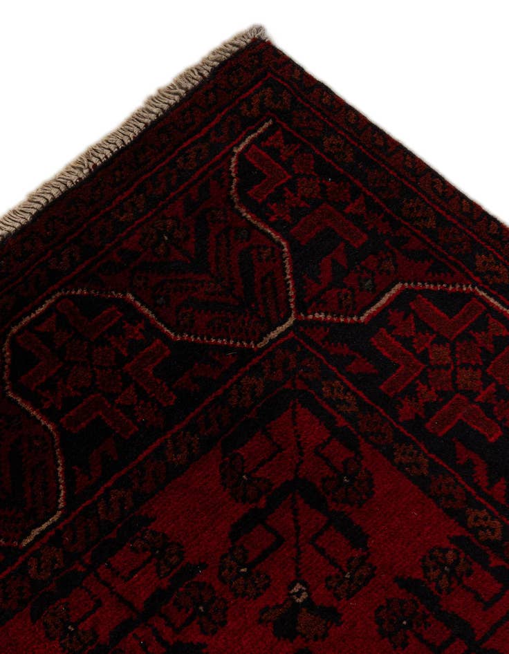 Detail image of  2' 7 x 9' 5  Hand Knotted Khal Mohammadi Wool Runner Rug