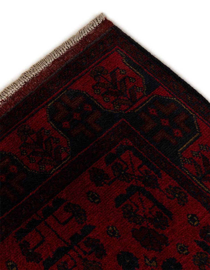 Detail image of  2' 8 x 9' 7  Hand Knotted Khal Mohammadi Wool Runner Rug