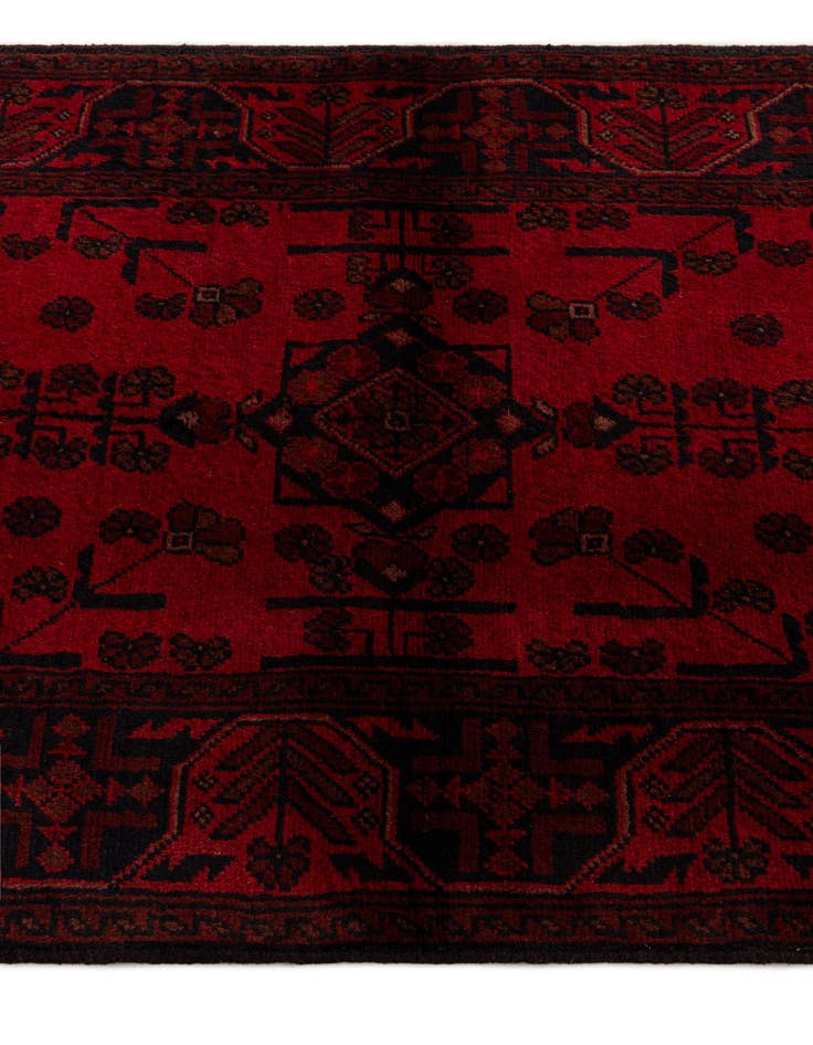 Detail image of  2' 8 x 9' 6  Hand Knotted Khal Mohammadi Wool Runner Rug