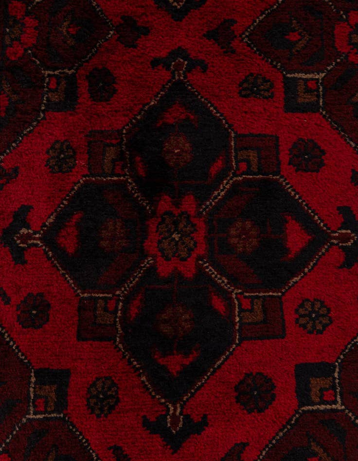 Detail image of  2' 7 x 9' 8  Hand Knotted Khal Mohammadi Wool Runner Rug