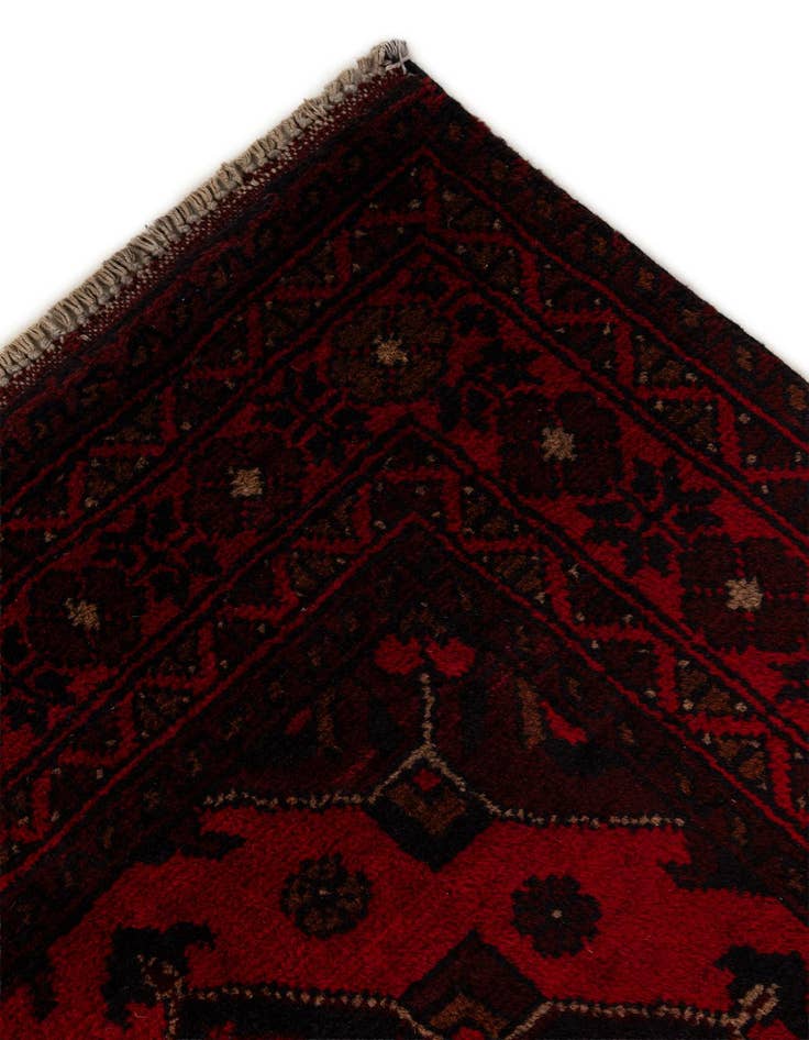 Detail image of  2' 7 x 9' 8  Hand Knotted Khal Mohammadi Wool Runner Rug