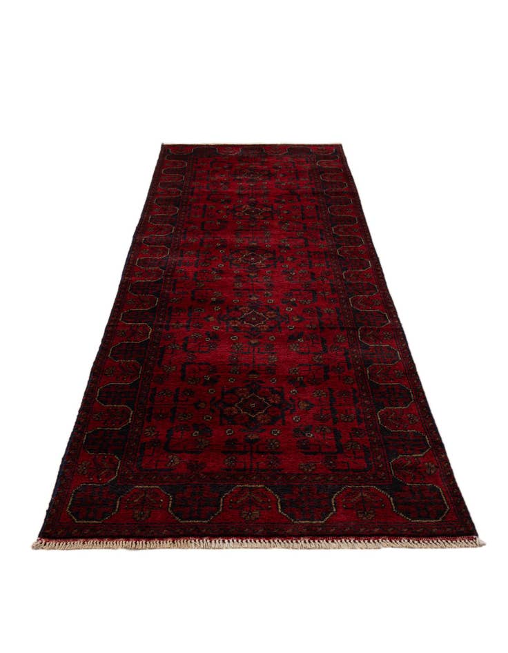 Detail image of  2' 7 x 9' 6  Hand Knotted Khal Mohammadi Wool Runner Rug