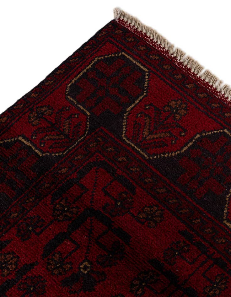 Detail image of  2' 7 x 9' 6  Hand Knotted Khal Mohammadi Wool Runner Rug