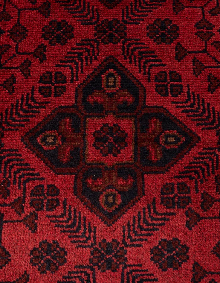 Detail image of  2' 8 x 9' 7  Hand Knotted Khal Mohammadi Wool Runner Rug