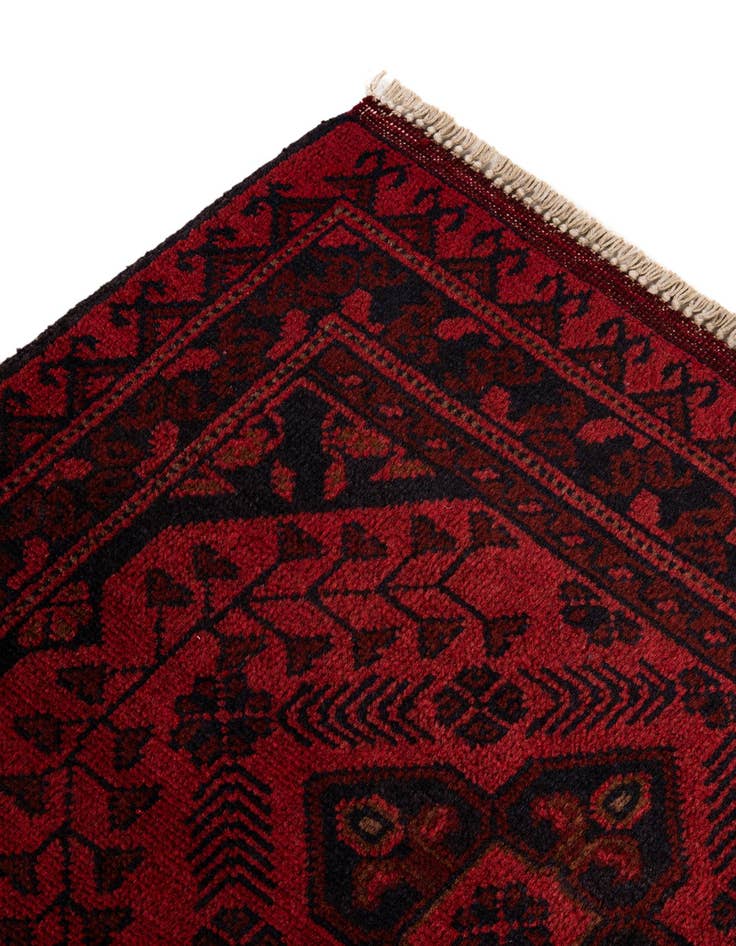 Detail image of  2' 8 x 9' 7  Hand Knotted Khal Mohammadi Wool Runner Rug