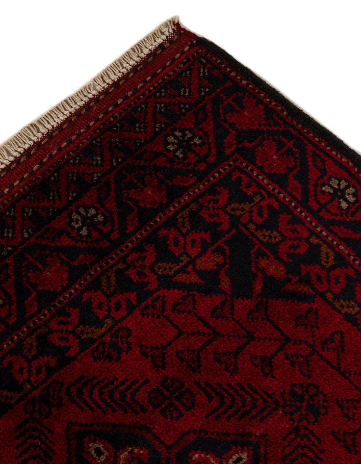 Detail image of  2' 8 x 9' 6  Hand Knotted Khal Mohammadi Wool Runner Rug