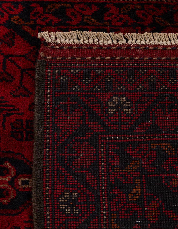 Detail image of  2' 8 x 9' 6  Hand Knotted Khal Mohammadi Wool Runner Rug