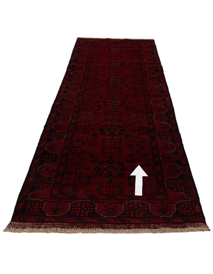 Detail image of  2' 8 x 9' 8  Hand Knotted Khal Mohammadi Wool Runner Rug