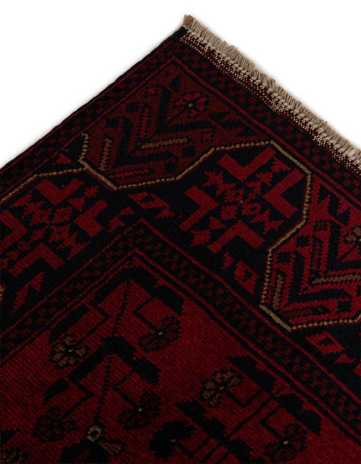 Detail image of  2' 8 x 9' 10  Hand Knotted Khal Mohammadi Wool Runner Rug