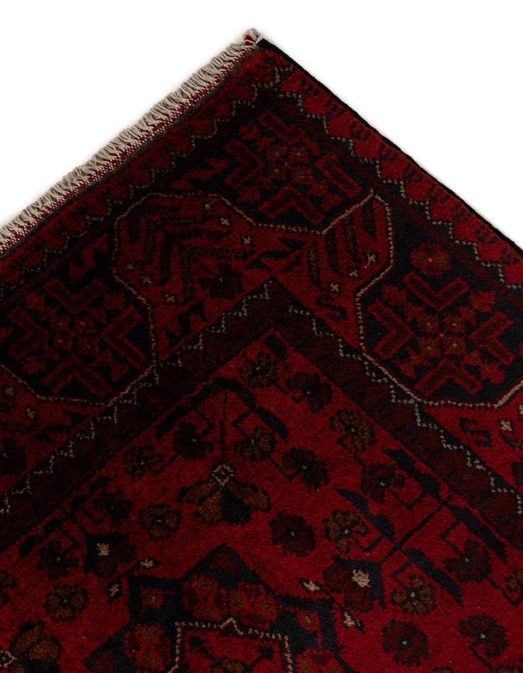 Detail image of  2' 9 x 9' 9  Hand Knotted Khal Mohammadi Wool Runner Rug