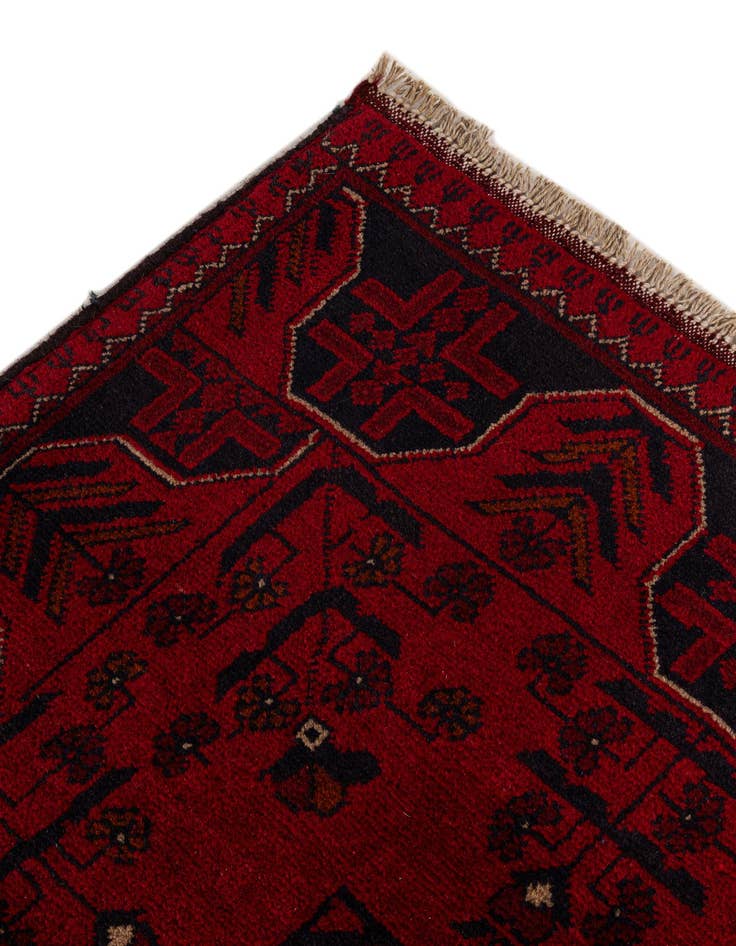 Detail image of  2' 10 x 6' 5  Hand Knotted Khal Mohammadi Wool Runner Rug