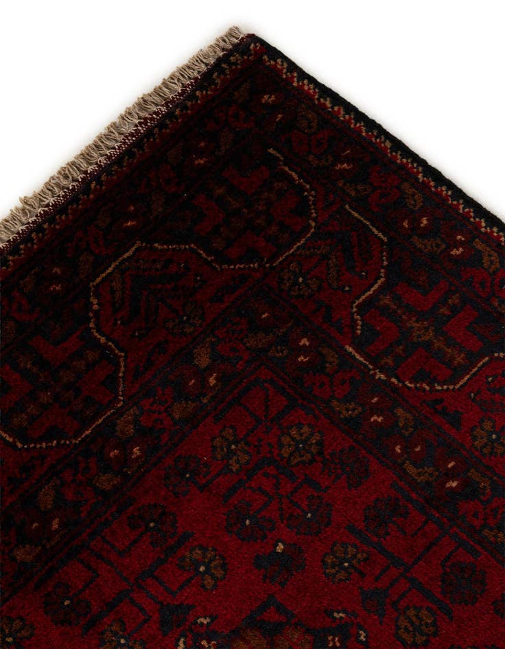 Detail image of  2' 11 x 9' 6  Hand Knotted Khal Mohammadi Wool Runner Rug
