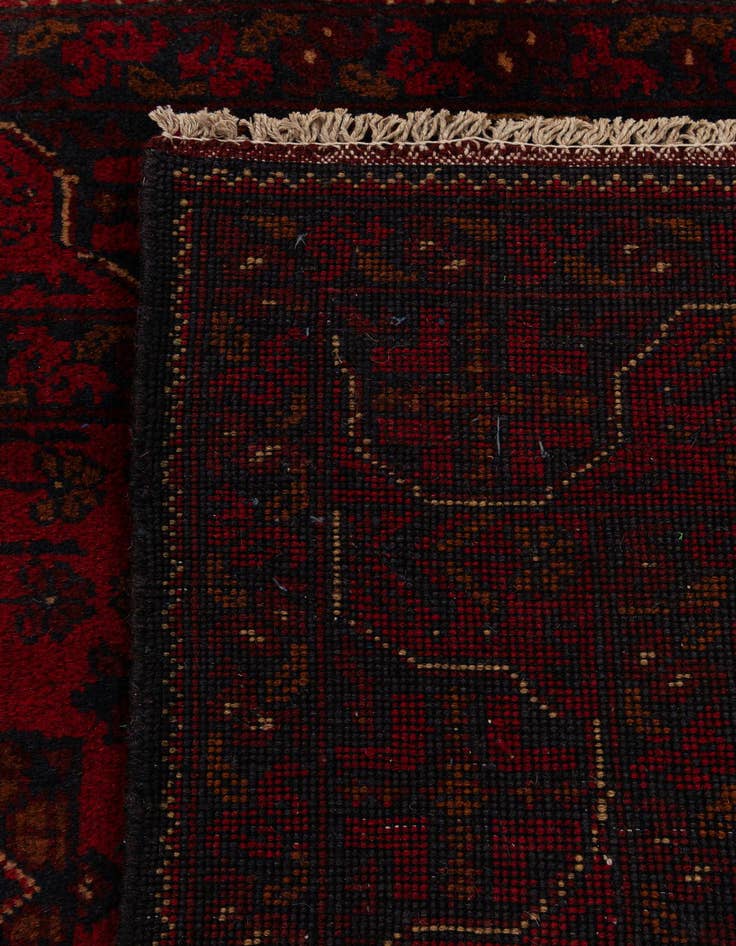 Detail image of  2' 11 x 9' 6  Hand Knotted Khal Mohammadi Wool Runner Rug