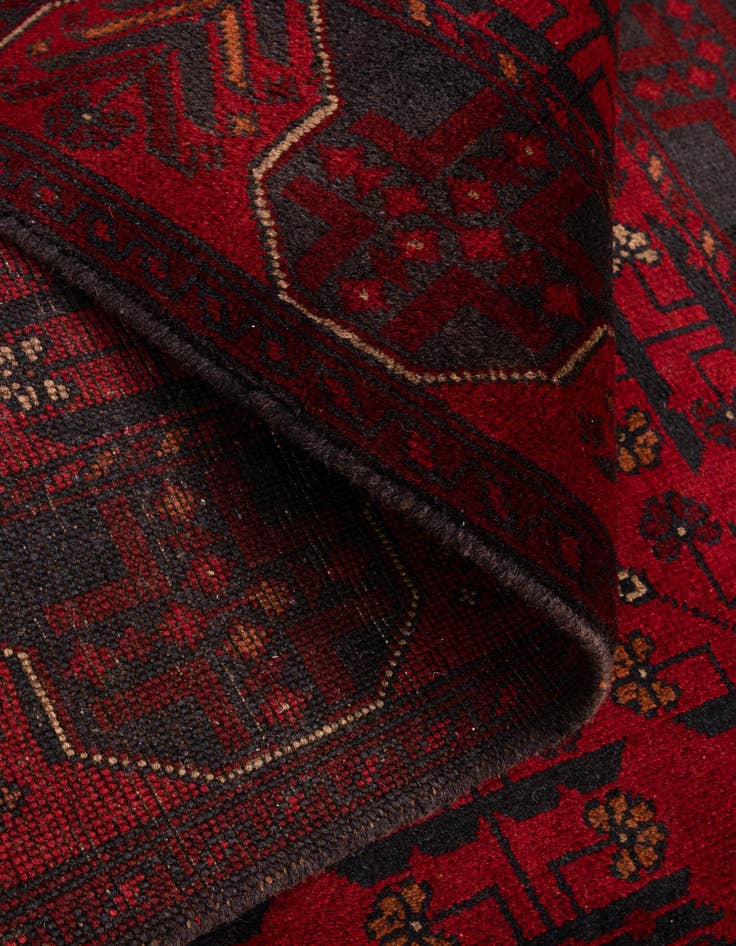Detail image of  2' 11 x 9' 8  Hand Knotted Khal Mohammadi Wool Runner Rug