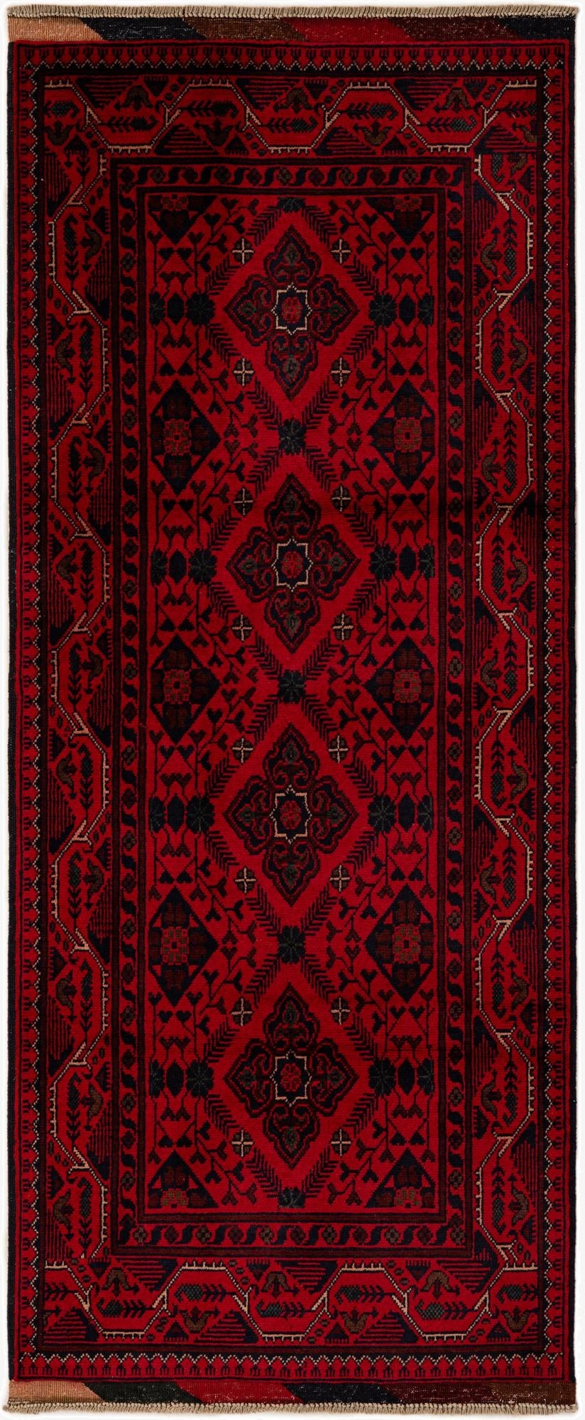  2' 8 x 6' 8  Hand Knotted Khal Mohammadi Wool Runner Rug